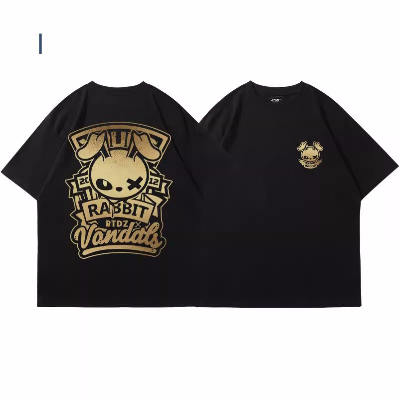 画像8: unisex  KAWS Rabbit Print T-shirt   　カウズラビットプリント  半袖ラウンドネック Tシャツ ユニセックス 男女兼用 　  (8)