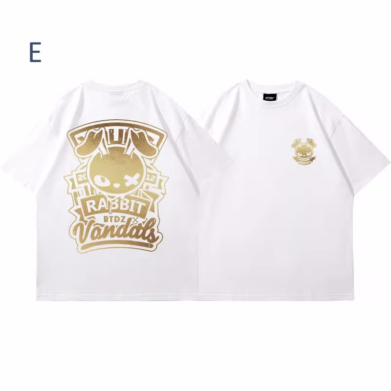 画像4: unisex  KAWS Rabbit Print T-shirt   　カウズラビットプリント  半袖ラウンドネック Tシャツ ユニセックス 男女兼用 　  (4)