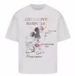 画像1: unisex Vintage Style Washed Mickey Mouse Print T-shirt   　ヴィンテージスタイル ウォッシュミッキーマウスプリント  半袖ラウンドネック Tシャツ ユニセックス 男女兼用 　  (1)
