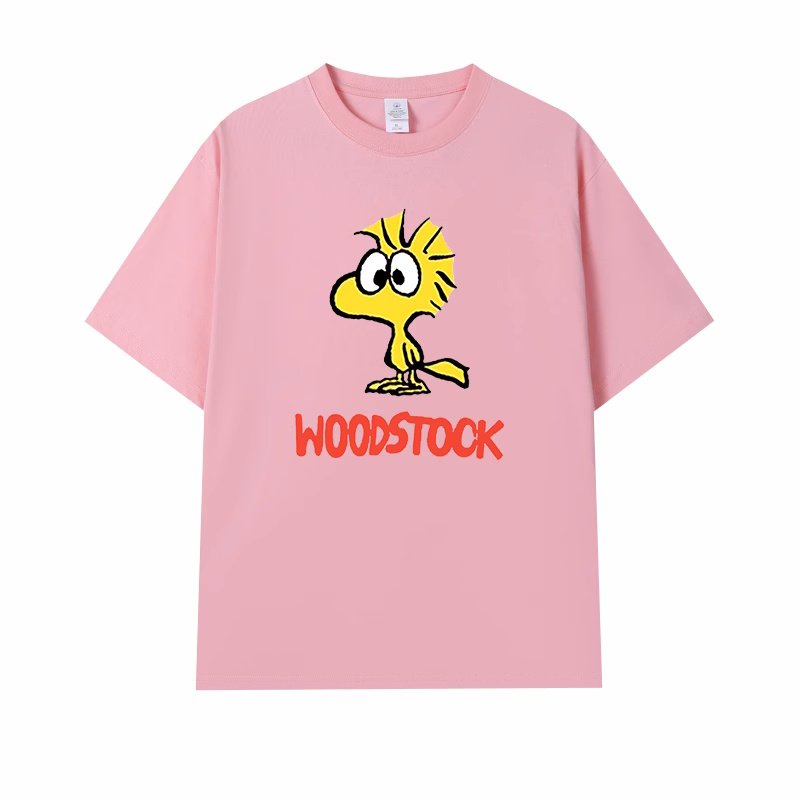 画像7: unisex Snoopy Family Woodstock Print T-shirt   　スヌーピーファミリーウッドストックプリント  半袖ラウンドネック Tシャツ ユニセックス 男女兼用 　  (7)