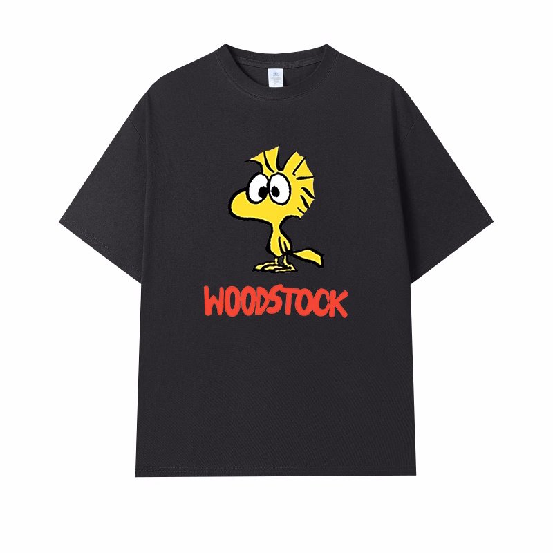 画像3: unisex Snoopy Family Woodstock Print T-shirt   　スヌーピーファミリーウッドストックプリント  半袖ラウンドネック Tシャツ ユニセックス 男女兼用 　  (3)