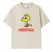 画像1: unisex Snoopy Family Woodstock Print T-shirt   　スヌーピーファミリーウッドストックプリント  半袖ラウンドネック Tシャツ ユニセックス 男女兼用 　  (1)