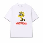 画像2: unisex Snoopy Family Woodstock Print T-shirt   　スヌーピーファミリーウッドストックプリント  半袖ラウンドネック Tシャツ ユニセックス 男女兼用 　  (2)