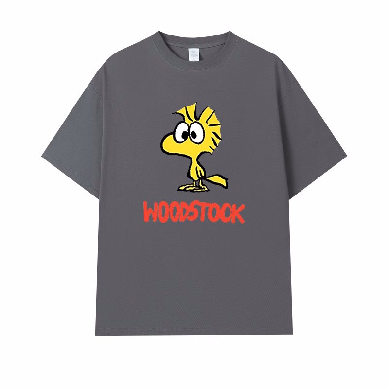 画像6: unisex Snoopy Family Woodstock Print T-shirt   　スヌーピーファミリーウッドストックプリント  半袖ラウンドネック Tシャツ ユニセックス 男女兼用 　  (6)