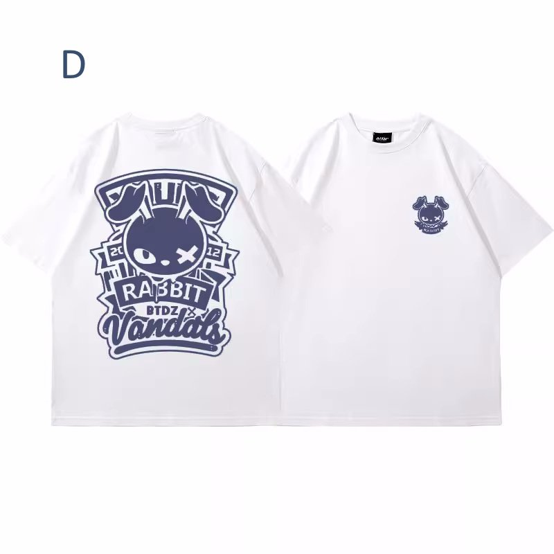 画像3: unisex  KAWS Rabbit Print T-shirt   　カウズラビットプリント  半袖ラウンドネック Tシャツ ユニセックス 男女兼用 　  (3)