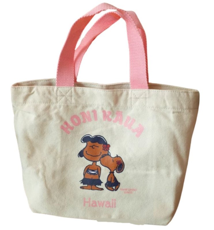 画像7: Unisex Snoopy x Hawaii Print Canvas Tote & Pouch Set　ユニセックス男女兼用スヌーピー×ハワイプリントキャンバストート＆ポーチセット (7)
