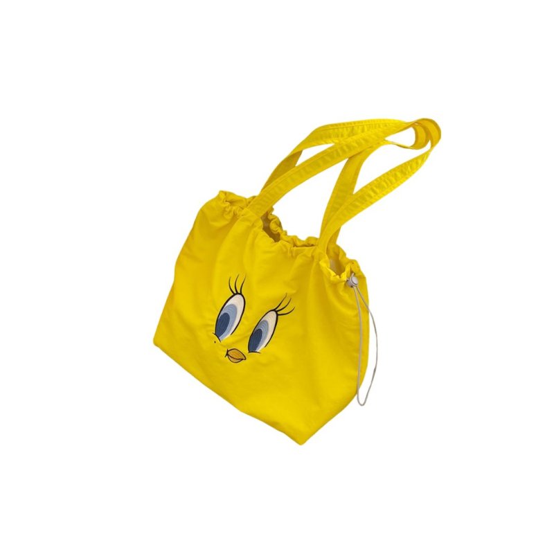 画像4: Unisex Bugs Bunny Tweety Drawstring Tote Shoulder Bag　ユニセックス男女兼用バッグスバニートゥイーティー巾着トートショルダーバッグ (4)