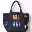 画像9: Unisex Mr. Friendly Embroidered Denim Tote Shoulder Bag　ユニセックス男女兼用ミスターフレンドリー刺繍デニムトートショルダーバッグ (9)