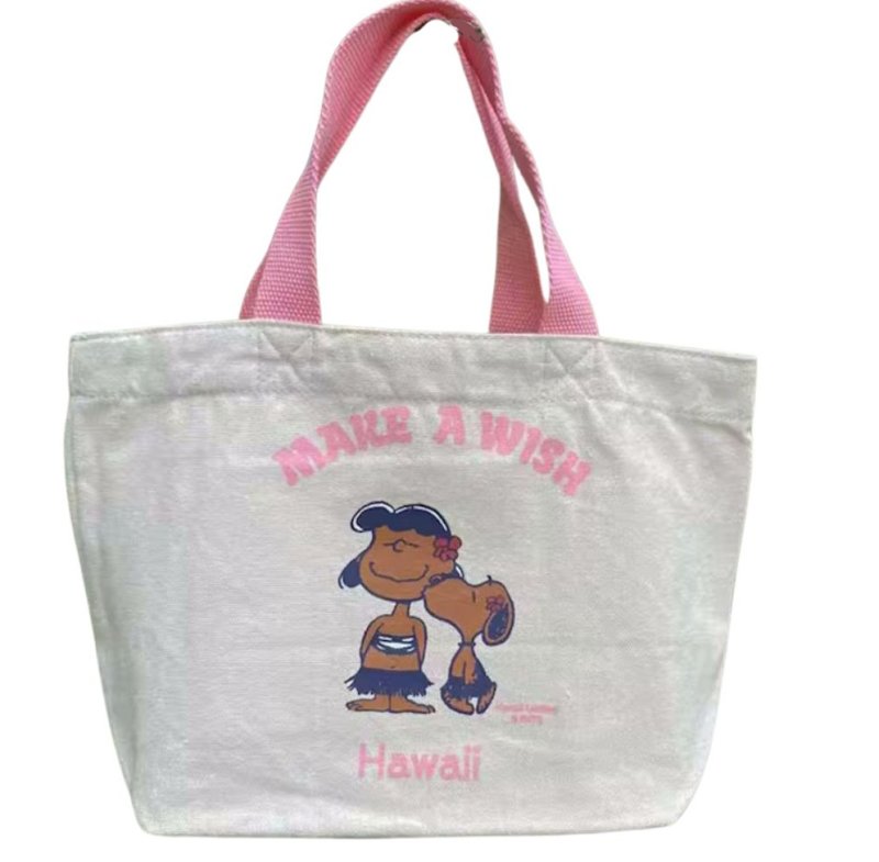 画像2: Unisex Snoopy x Hawaii Print Canvas Tote & Pouch Set　ユニセックス男女兼用スヌーピー×ハワイプリントキャンバストート＆ポーチセット (2)