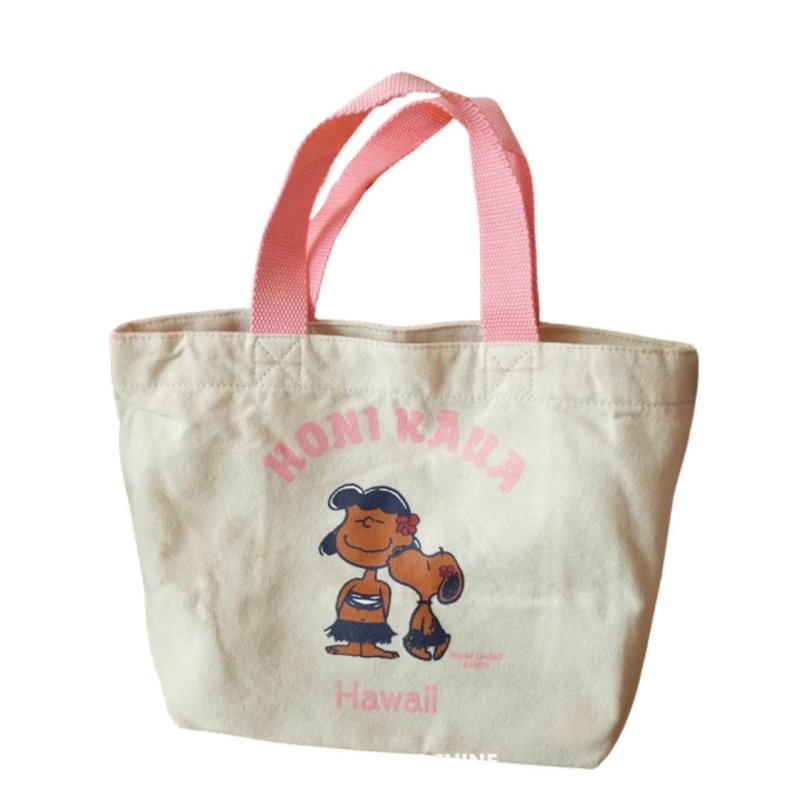 画像4: Unisex Snoopy x Hawaii Print Canvas Tote & Pouch Set　ユニセックス男女兼用スヌーピー×ハワイプリントキャンバストート＆ポーチセット (4)