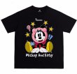 画像1: unisex Mickey Mouse x Kirby Print T-shirt   　ミッキーマウス×カービィプリント  半袖ラウンドネック Tシャツ ユニセックス 男女兼用 　  (1)