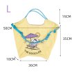 画像8: Unisex Lightweight Snoopy embroidery Dopamine ballchain tote shoulder eco shopping bag　ユニセックス男女兼用軽量スヌーピー刺繍 ドーパミンballchainトートショルダーエコショッピングバッグ (8)