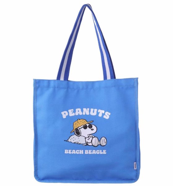 画像1: Unisex Snoopy Ocean Diary Summer Vacation tote Shoulder bag 　ユニセックス男女兼用スヌーピー オーシャンダイアリーサマーバケイション キャンバストートショルダーバッグ (1)