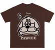 画像1: unisex  PAWCEE BULLDOG& Bones Print T-shirt   　PAWCEEブルドッグ&ボーンズプリント  半袖ラウンドネック Tシャツ ユニセックス 男女兼用 　  (1)
