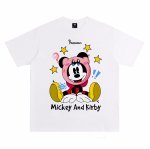 画像2: unisex Mickey Mouse x Kirby Print T-shirt   　ミッキーマウス×カービィプリント  半袖ラウンドネック Tシャツ ユニセックス 男女兼用 　  (2)