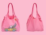 画像9: Unisex Lightweight Snoopy embroidery Dopamine ballchain tote shoulder eco shopping bag　ユニセックス男女兼用軽量スヌーピー刺繍 ドーパミンballchainトートショルダーエコショッピングバッグ (9)