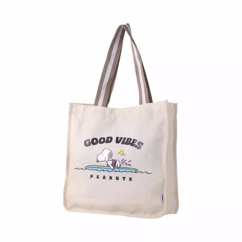 画像7: Unisex Snoopy Ocean Diary Summer Vacation tote Shoulder bag 　ユニセックス男女兼用スヌーピー オーシャンダイアリーサマーバケイション キャンバストートショルダーバッグ (7)