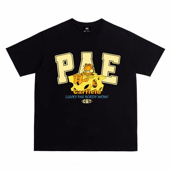 画像3: unisex PAE x Garfield x Cheese Print T-shirt   　PAE×ガーフィールド×チーズプリント  半袖ラウンドネック Tシャツ ユニセックス 男女兼用 　  (3)