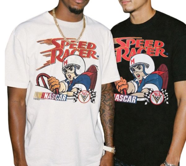 画像1: unisex SPEED RACER cartoon racing print Vintage Style Print T-shirt   　スピードレーサーアニメプリントビンテージスタイルプリント  半袖ラウンドネック Tシャツ ユニセックス 男女兼用 　  (1)