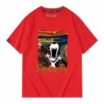 画像7: unisex Snoopy's cry  Print T-shirt   　スヌーピーの叫びプリント  半袖ラウンドネック Tシャツ ユニセックス 男女兼用 　  (7)