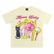 画像2: unisex American Style Moon Baby Sailor Moon Print T-shirt   　 アメリカンスタイルムーンベイビー セーラームーンプリント  半袖ラウンドネック Tシャツ ユニセックス 男女兼用 　  (2)