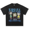 画像4: Unisex  Vintage style Nirvana x Snoopy joint vintage stylePrint  T-Shirt  ニルヴァーナ ×スヌーピー ヴィンテージスタイル 古着風 ヴィンテージ風 プリント 半袖ラウンドネック Tシャツ ユニセックス 男女兼用 バンドT (4)