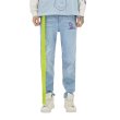 画像1: Unisex Vintage Wash Snoopy Graffiti Paint Damage retro denim Jeans レトロ 古着風 ヴィンテージ ダメージ 加工 ペイント スヌーピー デニムパンツ ジーンズ (1)
