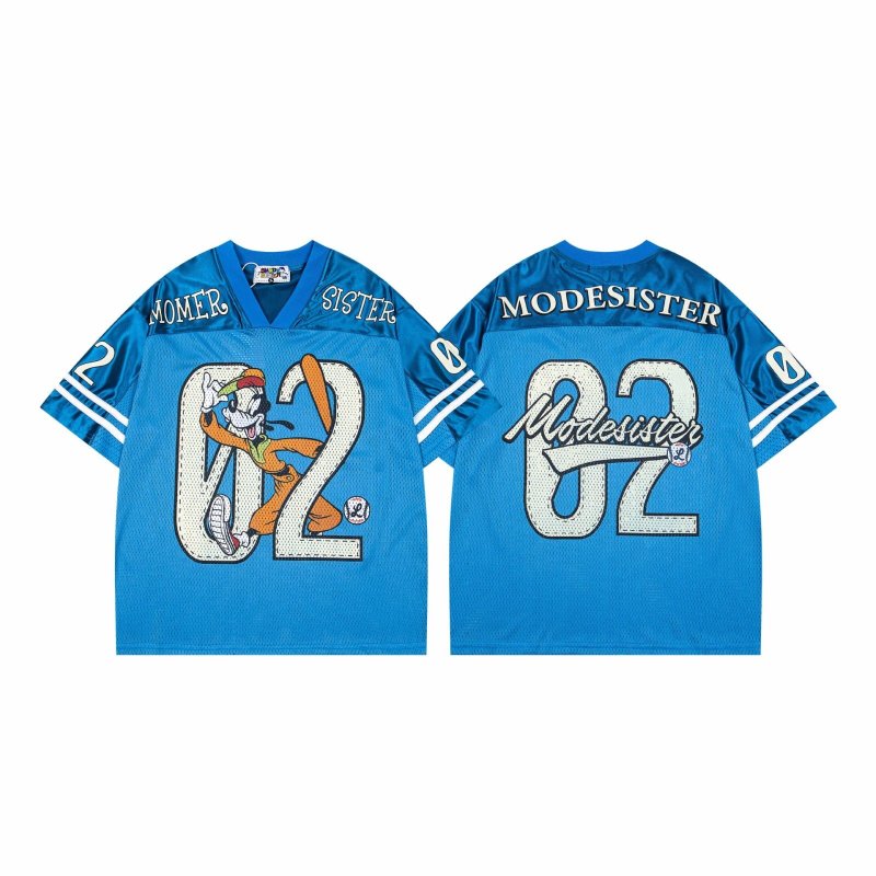 画像4: 3MODE sister Retro Vintage Tom and Jerry Goofy soccer uniform Tshirts ユニセックス 男女兼用 トムとジェリー グーフィー サッカー ユニフォーム Tシャツ (4)