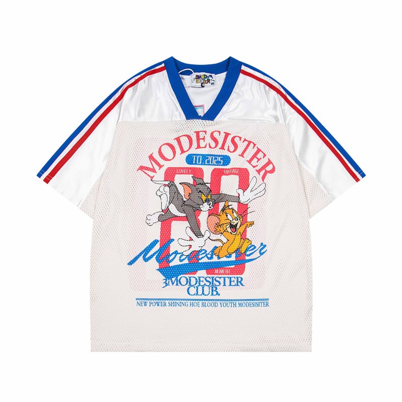 画像2: 3MODE sister Retro Vintage Tom and Jerry Goofy soccer uniform Tshirts ユニセックス 男女兼用 トムとジェリー グーフィー サッカー ユニフォーム Tシャツ (2)