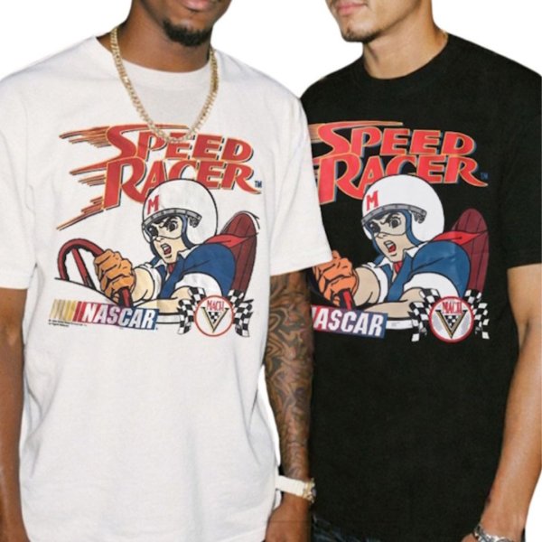 画像1: unisex SPEED RACER cartoon racing print Vintage Style Print T-shirt   スピードレーサーアニメプリントビンテージスタイルプリント  半袖ラウンドネック Tシャツ ユニセックス 男女兼用 　  (1)