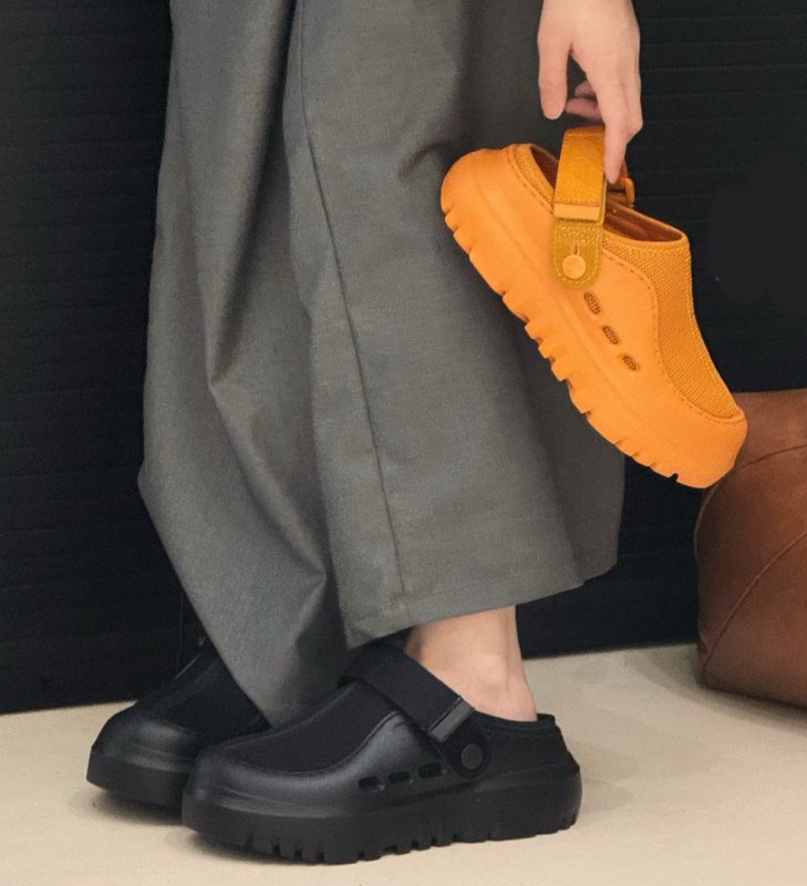 画像9:  Unisex Solid color thick sole mesh velcro casual lightweight sandal slippers　ユニセックス 男女兼用ライトウェイト厚底メッシュベルクロ カジュアル軽量サンダルスリッパ (9)