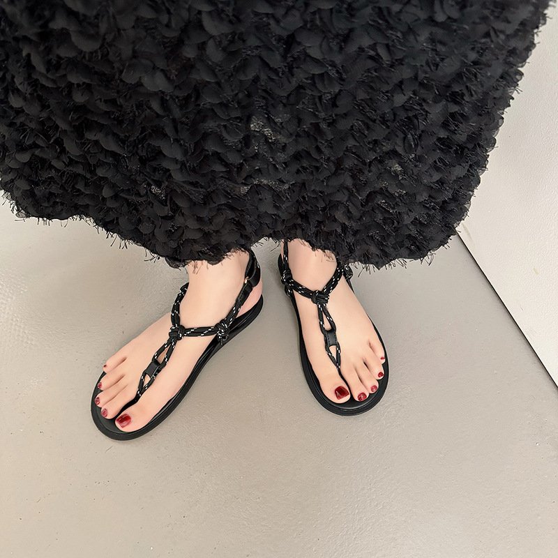 画像14: Flat rope cotton cord thong cross sandals Slippers 　ロープコットンコード トングクロスフラットサンダルスリッパ (14)