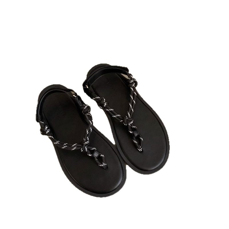 画像4: Flat rope cotton cord thong cross sandals Slippers 　ロープコットンコード トングクロスフラットサンダルスリッパ (4)