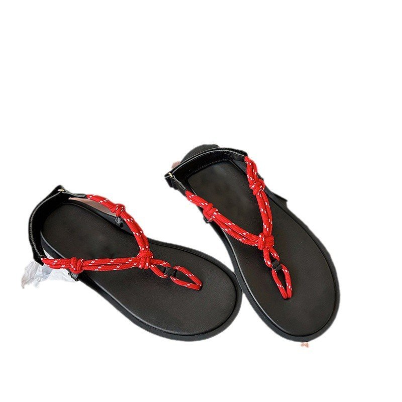 画像5: Flat rope cotton cord thong cross sandals Slippers 　ロープコットンコード トングクロスフラットサンダルスリッパ (5)