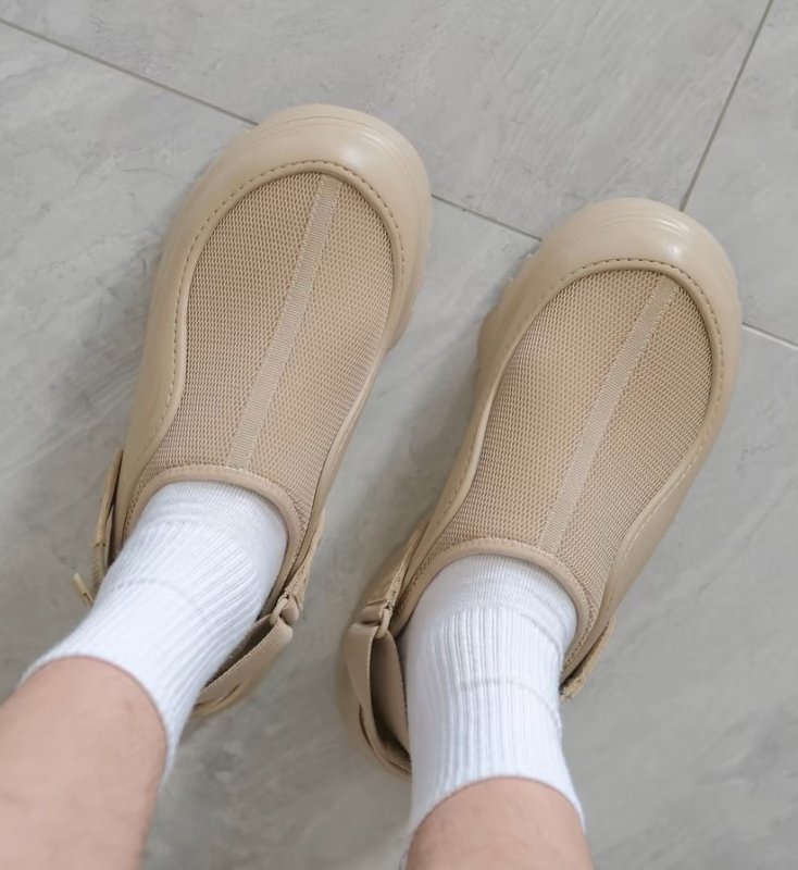 画像15:  Unisex Solid color thick sole mesh velcro casual lightweight sandal slippers　ユニセックス 男女兼用ライトウェイト厚底メッシュベルクロ カジュアル軽量サンダルスリッパ (15)