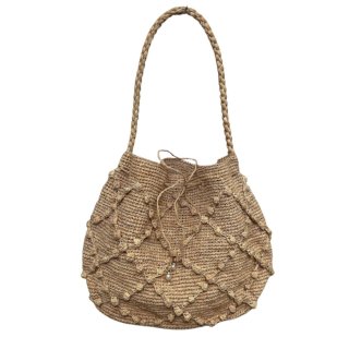 RAFFIA SLOUCHY TOTE BAG ラフィア スラウチートートバッグ グラス