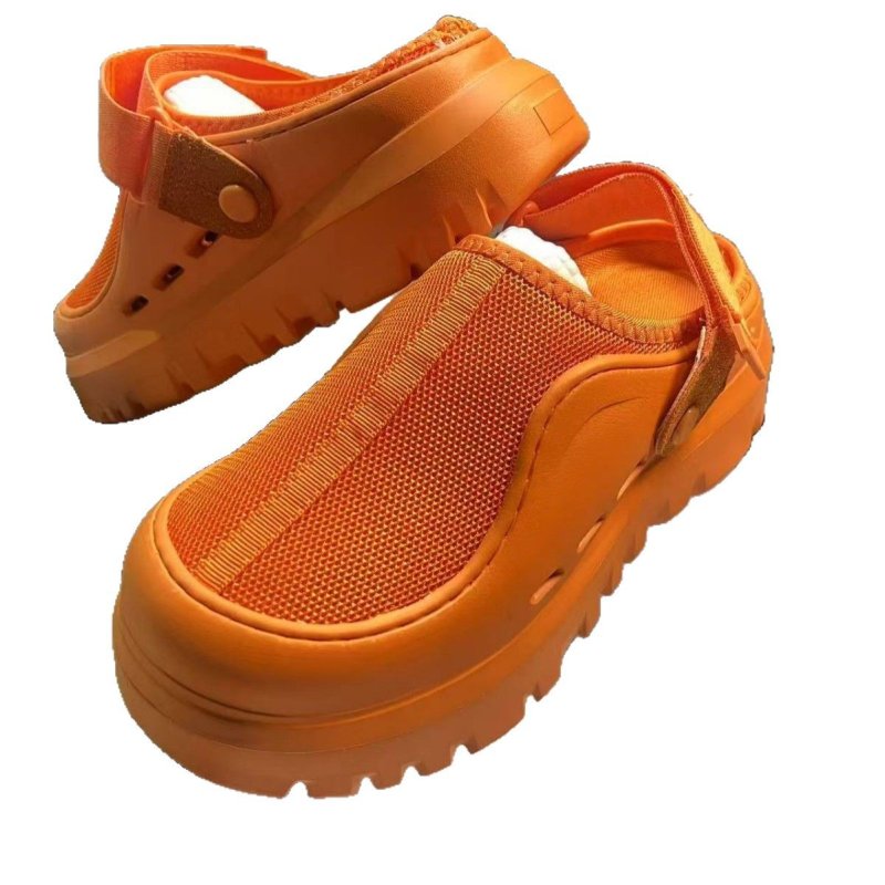 画像5:  Unisex Solid color thick sole mesh velcro casual lightweight sandal slippers　ユニセックス 男女兼用ライトウェイト厚底メッシュベルクロ カジュアル軽量サンダルスリッパ (5)