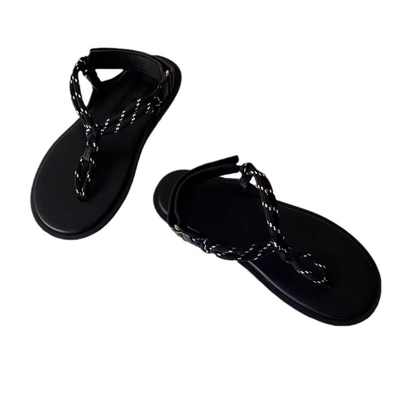 画像6: Flat rope cotton cord thong cross sandals Slippers 　ロープコットンコード トングクロスフラットサンダルスリッパ (6)
