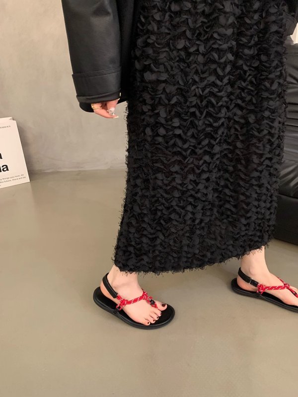 画像10: Flat rope cotton cord thong cross sandals Slippers 　ロープコットンコード トングクロスフラットサンダルスリッパ (10)