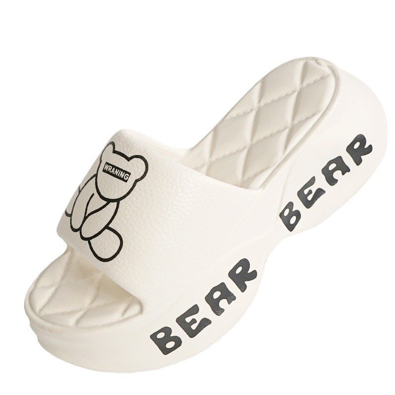 画像7: Leather thick sole bear print sandal slippers　レザー厚底ベアプリントサンダルスリッパ (7)