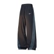 画像4: Unisex Not Swoosh logo 3line barrel leg pants ユニセックス 男女兼用 ノットスウォッシュ 3ライン スウェット バレルレッグ パンツ ジャージ (4)