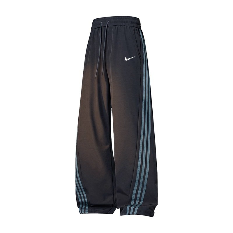 画像4: Unisex Not Swoosh logo 3line barrel leg pants ユニセックス 男女兼用 ノットスウォッシュ 3ライン スウェット バレルレッグ パンツ ジャージ (4)