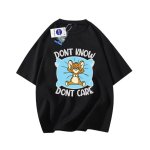 画像1: NASA x Tom and Jerry DONT KNOW DONT CARE logo round neck Tshirt ユニセックス 男女兼用 NASAナサ×トムとジェリー トム＆ジェリーDONT KNOW DONT CARE プリント Tシャツ (1)
