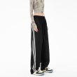 画像9: Unisex Not Swoosh logo 3line barrel leg pants ユニセックス 男女兼用 ノットスウォッシュ 3ライン スウェット バレルレッグ パンツ ジャージ (9)