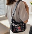 画像7: Bear Graphic Painted Leather Shoulder Tote Underarm Bag　ベアグラフィックペイントレザーショルダートートアンダーアームバッグ (7)