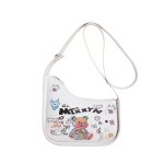 画像4: Bear Graphic Painted Leather Shoulder Tote Underarm Bag　ベアグラフィックペイントレザーショルダートートアンダーアームバッグ (4)