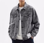 画像3: Unisex Peanuts & Snoopy Charlie Brown Graphic denim jacket G-jean  ピーナッツ&スヌーピーチャーリーブラウングラフィックペイント  デニムジャケット Gジャン (3)