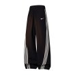 画像2: Unisex Not Swoosh logo 3line barrel leg pants ユニセックス 男女兼用 ノットスウォッシュ 3ライン スウェット バレルレッグ パンツ ジャージ (2)