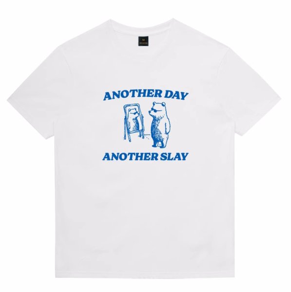 画像1: Unisex Killer Bear Print T-Shirt  キラーベア熊 プリント 半袖ラウンドネック Tシャツ ユニセックス 男女兼用  (1)