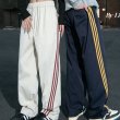 画像6: Unisex Not Swoosh logo 3line barrel leg pants ユニセックス 男女兼用 ノットスウォッシュ 3ライン スウェット バレルレッグ パンツ ジャージ (6)